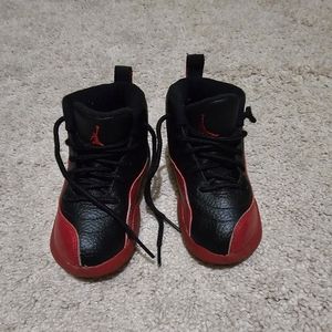 Red and black toddler boy Air Jordan